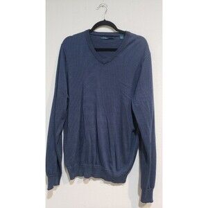 Perry Ellis Holiday sweater L Men's Big Tall Coastal Cotton Modal V-Neck